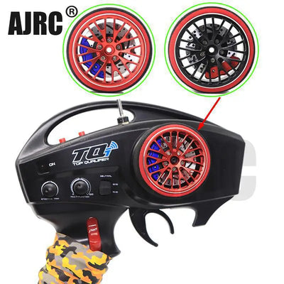 Ajrc Metal Remote Control Handwheel For Traxxas Trx-4 X-maxx Summit Sledge E-revo Slash Tqi Remote Control