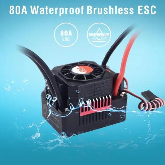 Waterproof 25A 35A 45A 60A 80A 120A 150A ESC Brushless Senseless Speed Controller T / XT60 plugfor 1/8 1/10 1/12 1/20 RC Car