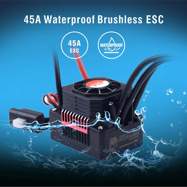 Waterproof 25A 35A 45A 60A 80A 120A 150A ESC Brushless Senseless Speed Controller T / XT60 plugfor 1/8 1/10 1/12 1/20 RC Car