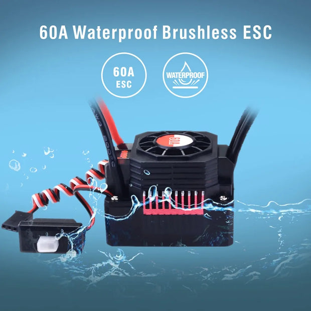 Waterproof 25A 35A 45A 60A 80A 120A 150A ESC Brushless Senseless Speed Controller T / XT60 plugfor 1/8 1/10 1/12 1/20 RC Car