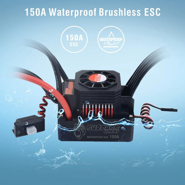 Waterproof 25A 35A 45A 60A 80A 120A 150A ESC Brushless Senseless Speed Controller T / XT60 plugfor 1/8 1/10 1/12 1/20 RC Car