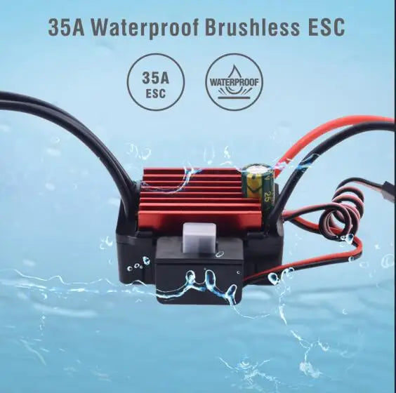Waterproof 25A 35A 45A 60A 80A 120A 150A ESC Brushless Senseless Speed Controller T / XT60 plugfor 1/8 1/10 1/12 1/20 RC Car