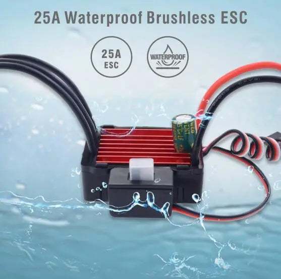 Waterproof 25A 35A 45A 60A 80A 120A 150A ESC Brushless Senseless Speed Controller T / XT60 plugfor 1/8 1/10 1/12 1/20 RC Car