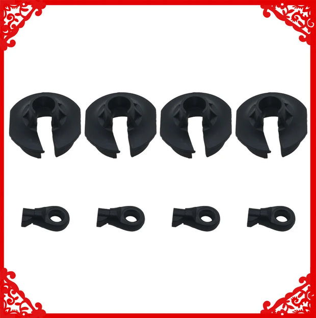 Plastic heavy duty Shock Rod End and Spring Cup Set for Arrma 6s Notorious Kraton Outcast Typhon Talion Infraction Limitless
