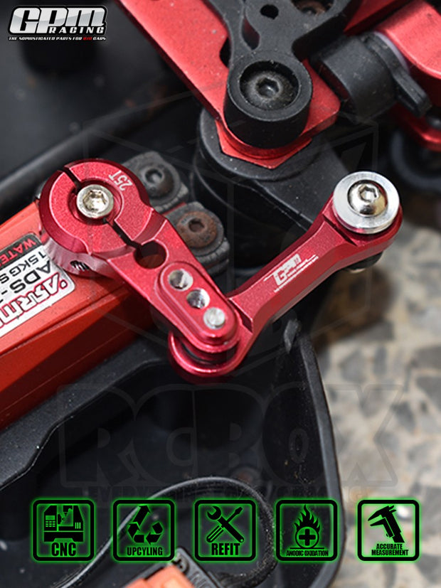 GPM Arrma 1/7 Fireteam Fire Force Assault Vehicle Aluminum Alloy Steering Engine Arm Pull Rod Assembly