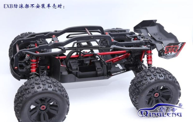 1/8 Arrma Kraton Cartun EXB Modified Set up Accessories Car Shell Version Green Cold Roll-Proof Frame
