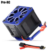 1Pcs Aluminium 3476 Cooling Fan Kit Fits 3483 Motor with Shroud For 1/8 TRAXXAS 4WD SLEDGE 95076-4 Off-Load Rc Truck Car