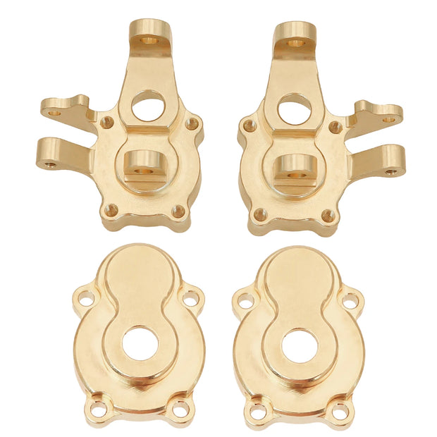 Metal Brass Front Steering Group Rear Axle Mount for 1/10 YK4102 YK4103 1/8 YK4082 YiKong MJX H8H RC Crawle Upgrade Accessories