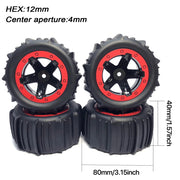 9IMOD 4pcs RC 1/16 1/14 Snow Sand Paddles Buggy Tires Hex 12mm Tyre Wheels for Wltoys 144001 124018 HBX MJX ZWN SMAX 1625 RH1635