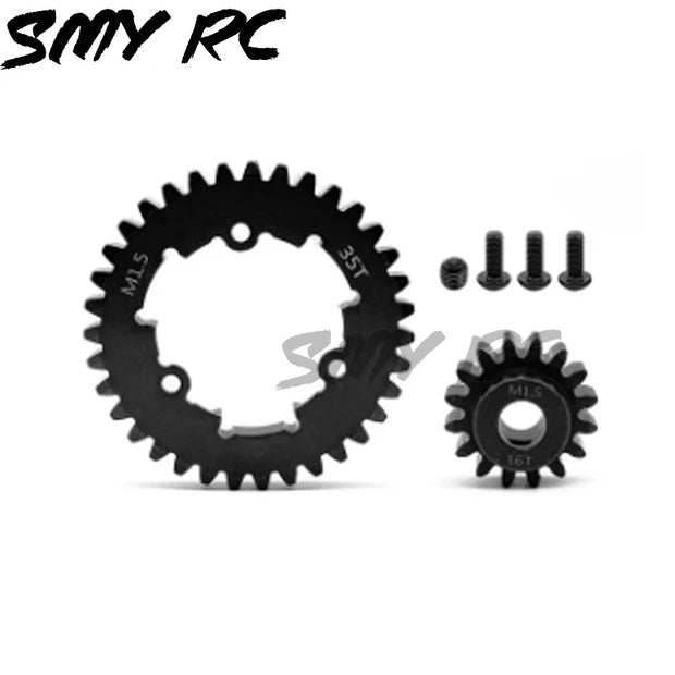 2pcs Hardened Steel 1.5Mod 35T Spur Gear and 12T 13T 20T 30T Pinion Gear Set for Traxxas 1/5 X-Maxx XMAXX 1/6 XRT Upgrade Parts