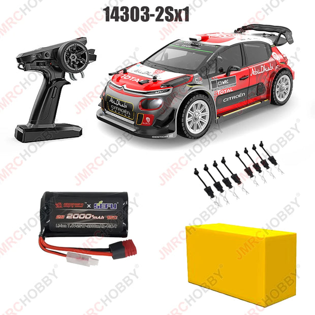 MJX Hyper Go 1/14 High Speed On Road RC Rally Car With Gyro Metal Chassis Extra Drift Wheel 14301 14303 Brushless Racing Vehicle