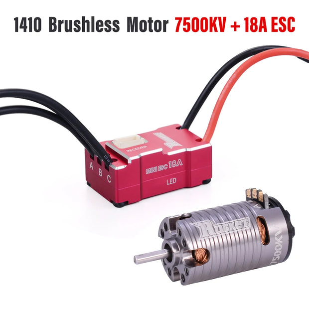 Rocket MINI RC Sensorless Brushless Motor 18A ESC Combo 2500KV-9500KV Motor for Kyosho Mr03 Pro Atomic DRZ 1/24 1/28 1/32 RC Car