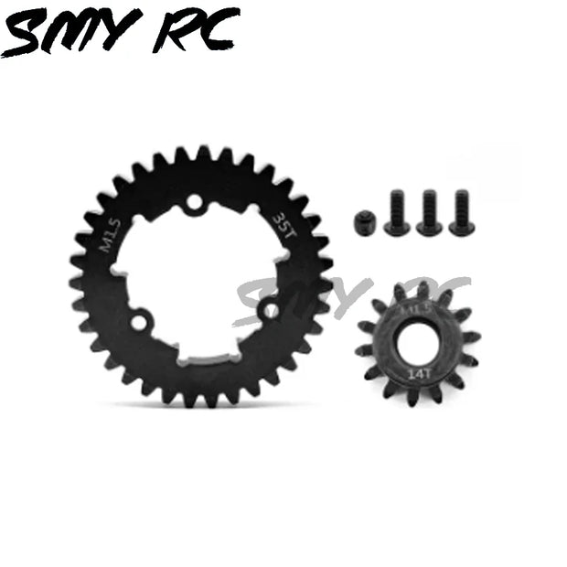 2pcs Hardened Steel 1.5Mod 35T Spur Gear and 12T 13T 20T 30T Pinion Gear Set for Traxxas 1/5 X-Maxx XMAXX 1/6 XRT Upgrade Parts