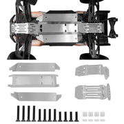 TRINOOD Stainless Steel Chassis Armor Skid Plate Guard Protect Set for 1/6 XRT 8S 4WD RC Truck Buggy Upgrade Parts