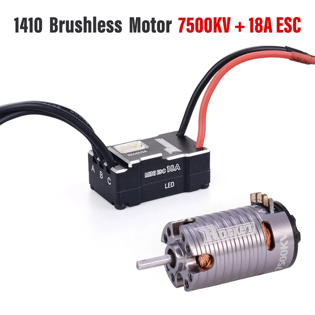 Rocket MINI RC Sensorless Brushless Motor 18A ESC Combo 2500KV-9500KV Motor for Kyosho Mr03 Pro Atomic DRZ 1/24 1/28 1/32 RC Car