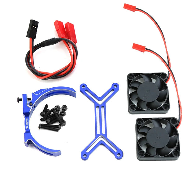5687 56113 Motor Heat Sink Dual Cooling Fan Heatsink 56-58mm For 1/5 Traxxas XMAXX XRT Arrma Kraton Outcast RC Car Upgrade Parts