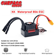 SURPASS HOBBY KK Brushless ESC 25A 35A 45A 60A 80A 120A 150A Waterproof T/XT60  for 1/8 1/10 1/12 1/16 1/20 RC Car Crawler Motor