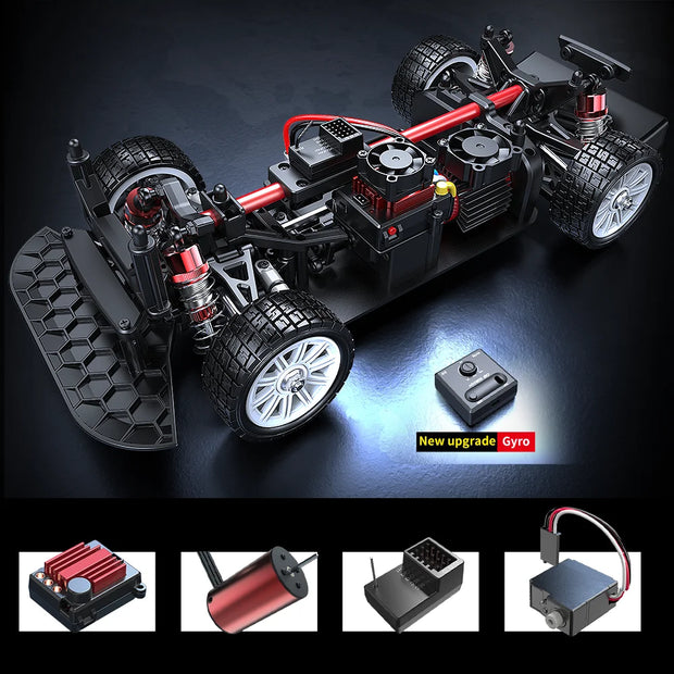 1/14 MJX 14303 Rc Drift Car 2.4G High Speed Drift Rally Truck Hyper Go Brushless 4WD Off-Road RC Cars for Adults for Kids Toys