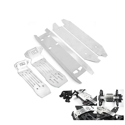 5pcs Stainless Steel Front and Rear Chassis Armor Skid Plate Protector for 1/6 Traxxas XRT RC Truck Car Upgrade Parts