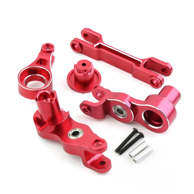 Aluminum Alloy Steering Bellcrank Assembly for 1/5 Traxxas X-Maxx Xmaxx 6S 8S RC Monster Truck Upgrade Parts,Red