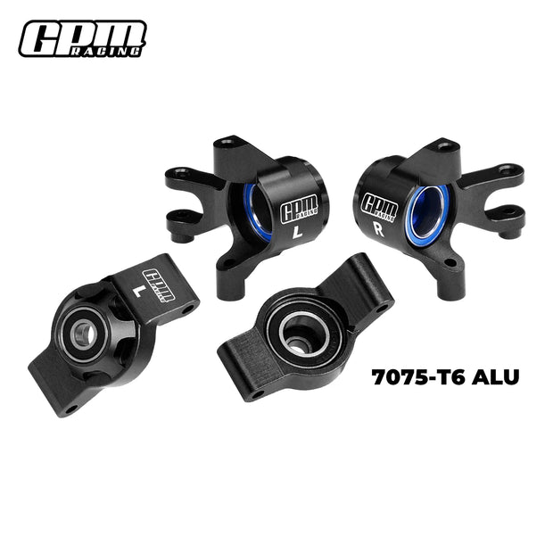 GPM 7075Alu Front Steering Blocks & Rear Hubs Oversize Bearing TRAXXAS Mini Maxx