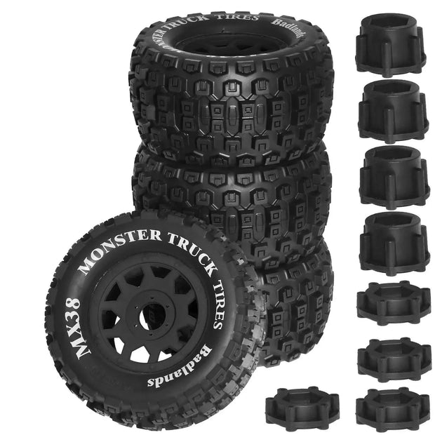 4pcs 175mm 1/7 1/8 Monster Stunt Truck Tire 17mm Wheel Hex for Sledge ARRMA KRATON Outcast Tamiya HSP RC Car