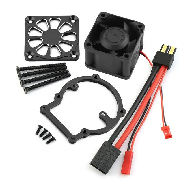 PigRC Metal 3483 Motor Heat Sink Cooling Fan Motor Radiator 3476 3477 For TRAXXAS Sledge 1/8 RC Car Upgrade Parts