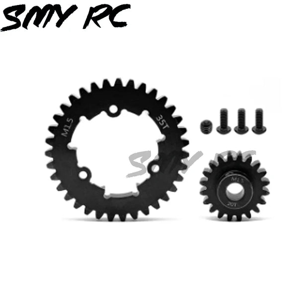 2pcs Hardened Steel 1.5Mod 35T Spur Gear and 12T 13T 20T 30T Pinion Gear Set for Traxxas 1/5 X-Maxx XMAXX 1/6 XRT Upgrade Parts