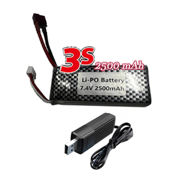Mjx Hyper Go 14301/14302 1607/16208/16209/16210 H16 2s 3s 2500mah Battery With Charger Rc Car Accessories Toys