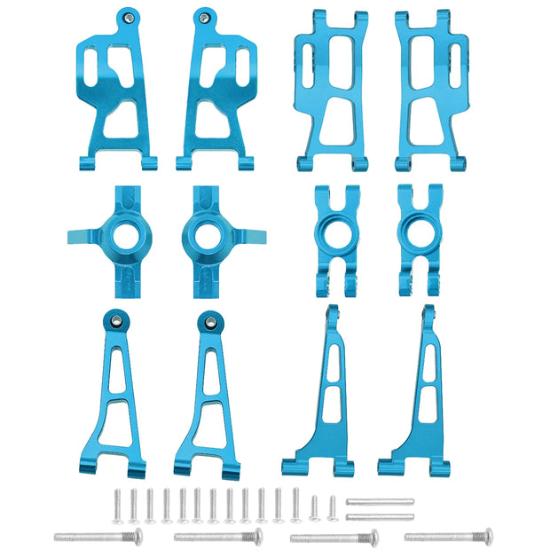Mjx 14210 14209 H14BM Metal Steering Cup Upper Lower Swing Arm Set Shock Tower Bracket Body Post Hyper Go RC Car Upgrade Parts