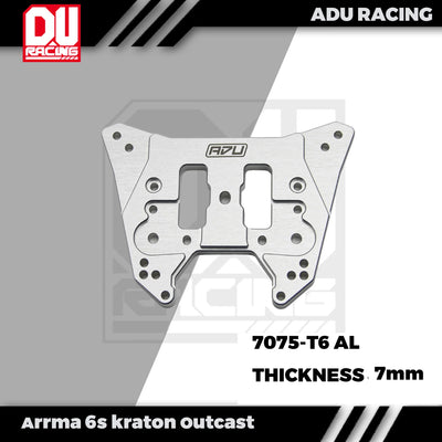 ADU Racing REAR SHOCK TOWER CNC 7075-T6 ALUMINUM FOR ARRMA 6s KRATON OUTCAST