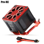 1Pcs Aluminium 3476 Cooling Fan Kit Fits 3483 Motor with Shroud For 1/8 TRAXXAS 4WD SLEDGE 95076-4 Off-Load Rc Truck Car