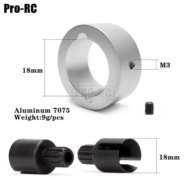 4Pcs Aluminum 7075 Drive Cup Sleeve Set for TRAXXAS 1/5 XMAXX X-Maxx 6S 8S Rc Monster Truck Upgrade Parts