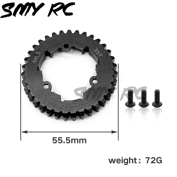 2pcs Hardened Steel 1.5Mod 35T Spur Gear and 12T 13T 20T 30T Pinion Gear Set for Traxxas 1/5 X-Maxx XMAXX 1/6 XRT Upgrade Parts
