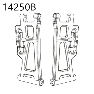 MJX Hyper Go 14209 14210 Modified Accessories Differential Shock Absorber Tire Bumper Gear Arm Shell 1/14 RC Car Spare Parts