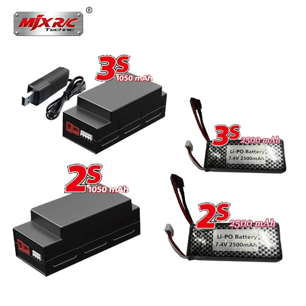 Mjx Hyper Go 14301/14302 1607/16208/16209/16210 H16 2s 3s 2500mah Battery With Charger Rc Car Accessories Toys
