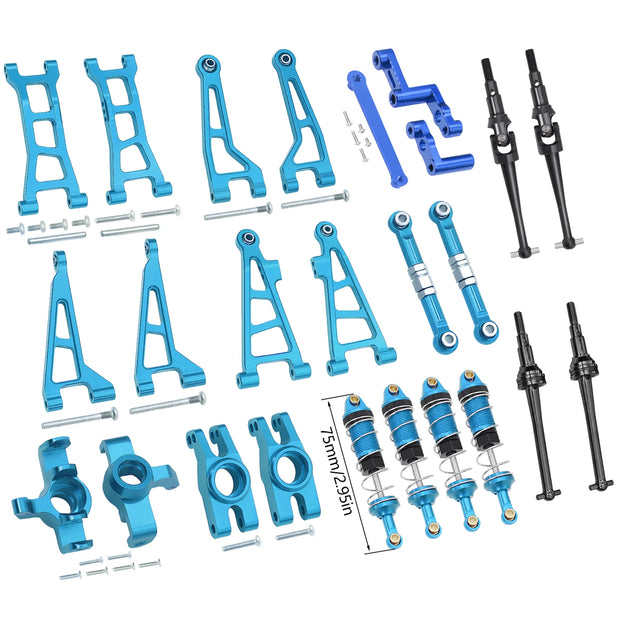 Mjx Hyper Go H16 16208 16209 16210 Metal Suspension Swing Arm Driver Shaft Shock Absorber Steering Group Assembly RC Car Part