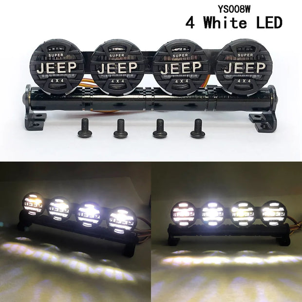 4/6 Lens 105mm 153mm RC Car Multi-function LED Light Bar for 1/10 1/8 Traxxas TRX-4 TRX-6 D90 XMAXX Axial SCX10 90046 HSP HPI