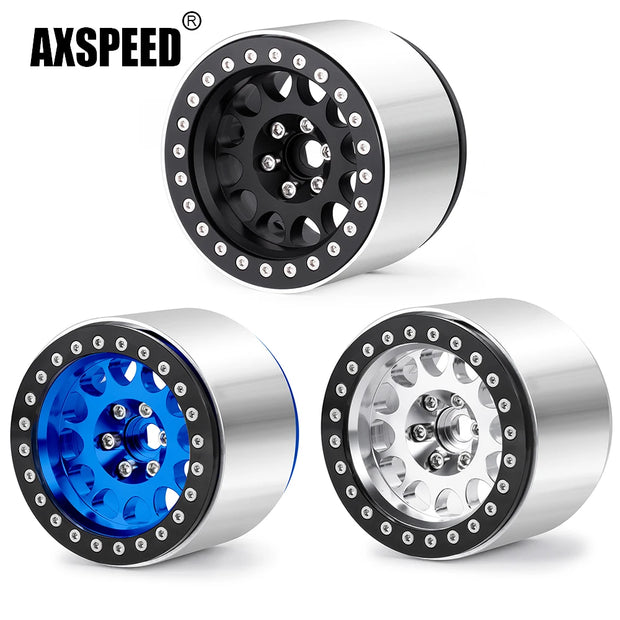 AXSPEED Aluminum Alloy 2.2 inch 45mm Widen Beadlock Wheel Rims Hubs for Axial RBX10 AXI03005 Wraith 90048 RR10 1/10 RC Car Parts