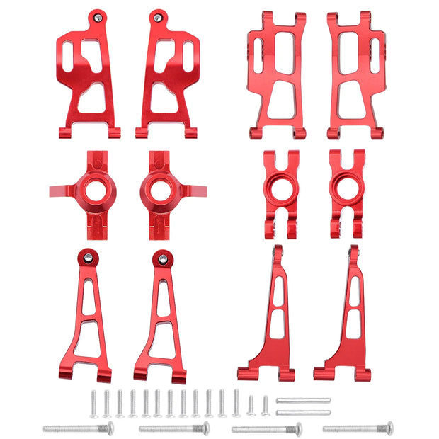 Mjx 14210 14209 H14BM Metal Steering Cup Upper Lower Swing Arm Set Shock Tower Bracket Body Post Hyper Go RC Car Upgrade Parts