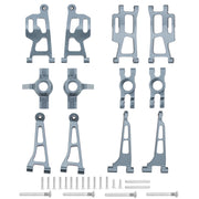 Mjx 14210 14209 H14BM Metal Steering Cup Upper Lower Swing Arm Set Shock Tower Bracket Body Post Hyper Go RC Car Upgrade Parts