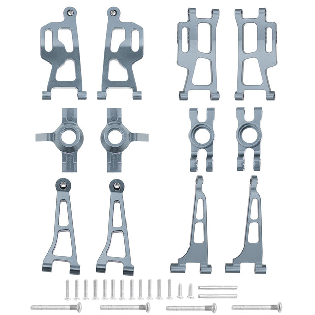 Mjx 14210 14209 H14BM Metal Steering Cup Upper Lower Swing Arm Set Shock Tower Bracket Body Post Hyper Go RC Car Upgrade Parts