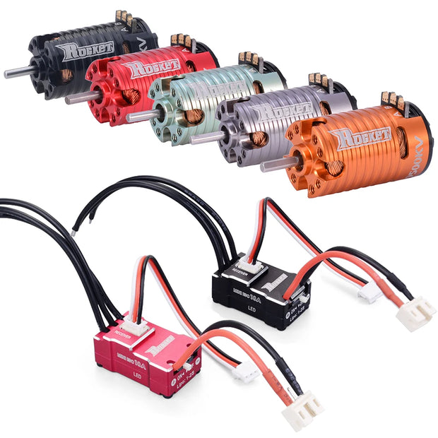 Rocket MINI RC Sensorless Brushless Motor 18A ESC Combo 2500KV-9500KV Motor for Kyosho Mr03 Pro Atomic DRZ 1/24 1/28 1/32 RC Car