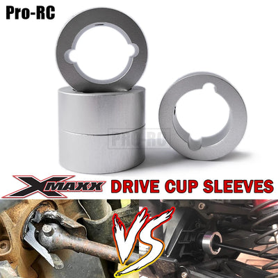 4Pcs Aluminum 7075 Drive Cup Sleeve Set for TRAXXAS 1/5 XMAXX X-Maxx 6S 8S Rc Monster Truck Upgrade Parts