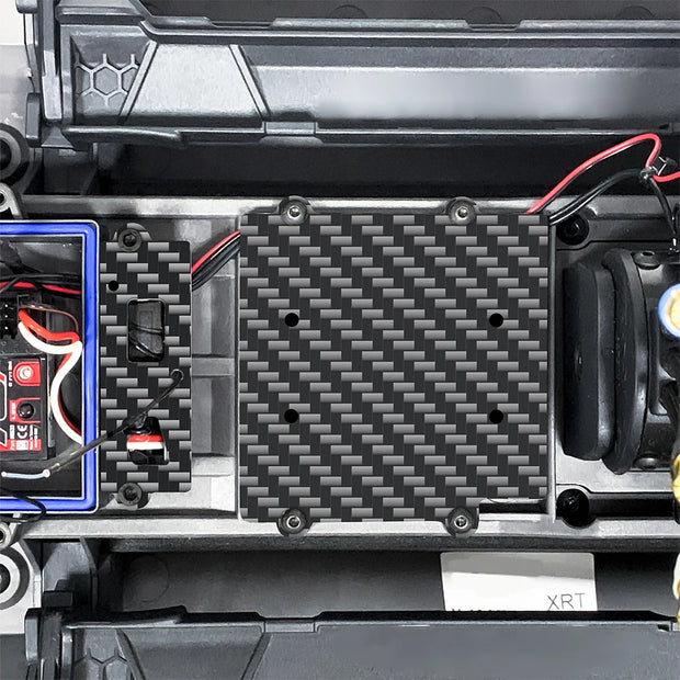 TRINOOD Carbon Fiber ESC Mount Plate for 1/6 T-raxxas XRT 8S MAX6 RC Truck Buggy Upgrade Parts