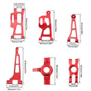 Mjx 14210 14209 H14BM Metal Steering Cup Upper Lower Swing Arm Set Shock Tower Bracket Body Post Hyper Go RC Car Upgrade Parts