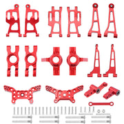 Mjx 14210 14209 H14BM Metal Steering Cup Upper Lower Swing Arm Set Shock Tower Bracket Body Post Hyper Go RC Car Upgrade Parts