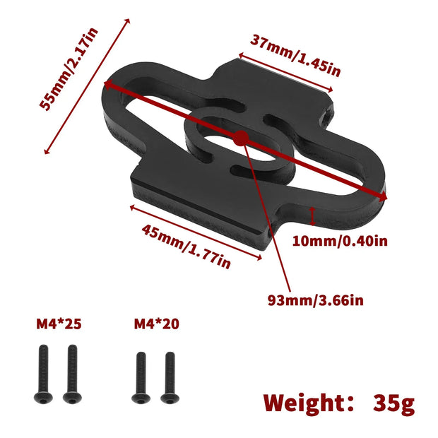 Nylon Mateiral Spoiler Mount Wing Mount Black for TRXS 1/6 4WD XRT 8S 78086-4