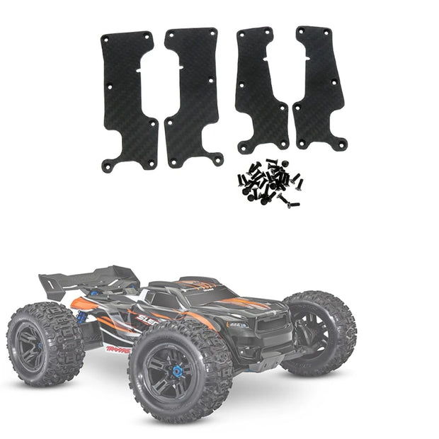 Carbon Fiber Suspension Arm Cover 9633 9634 For 1/8 Traxxas Sledge 95076-4 RC Car Upgrades Parts Accessories