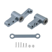 CNC Aluminum Modification Steering Group Assembly With Bearings For 1/14 MJX 14209 14210 RC Car Metal Upgrade Parts